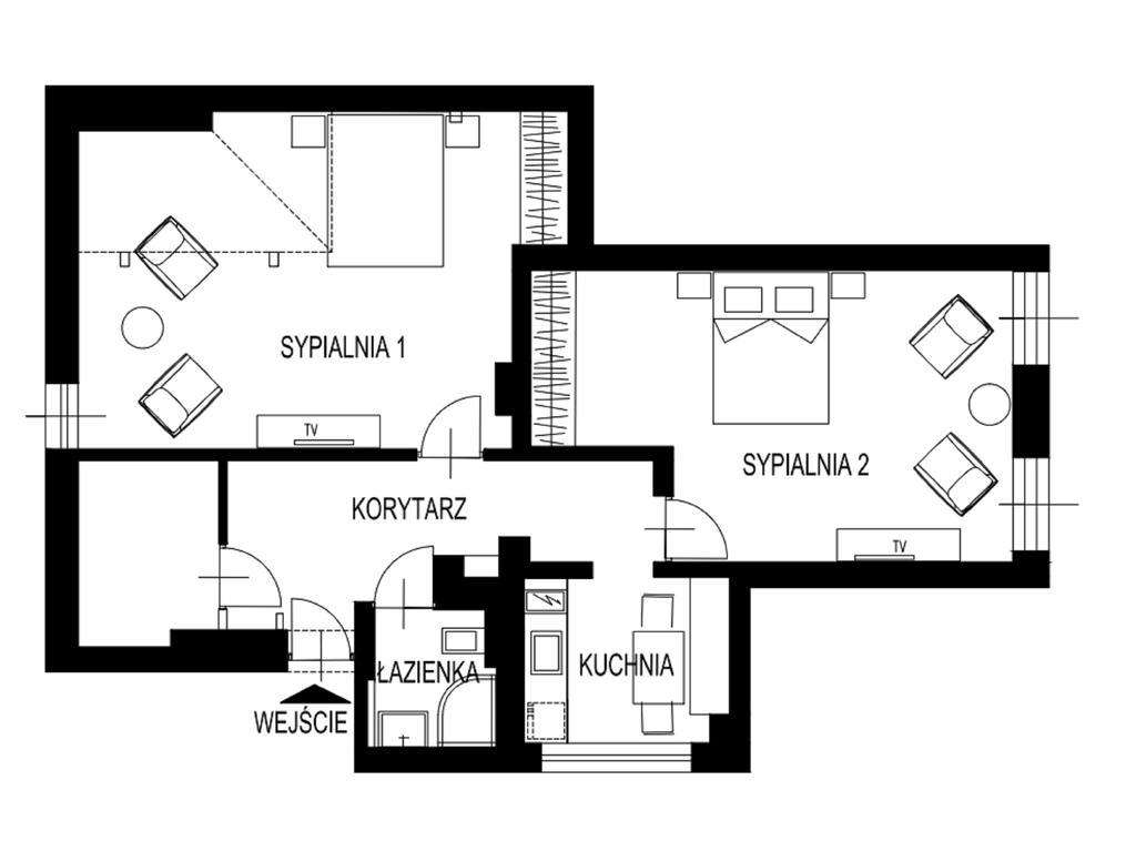 オルシュティンDk Apartament Stare Miastoアパートメント エクステリア 写真